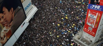 Professores protestam em Hong Kong