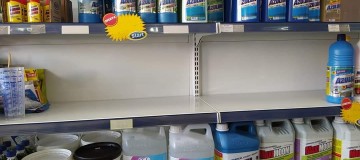 Falta de álcool em gel