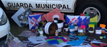 Guarda Municipal apreende 90 pipas com linhas de cerol em Uberaba