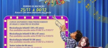 Escola Municipal Cidade de Música em Uberlândia abre inscrições