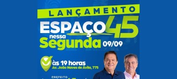 Inauguração do Espaço 45 acontece nesta segunda-feira (9)