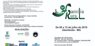 Semana da Família Rural 2019 encerra inscrições na sexta (28)