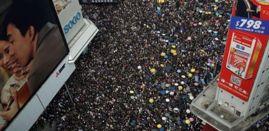 Professores protestam em Hong Kong