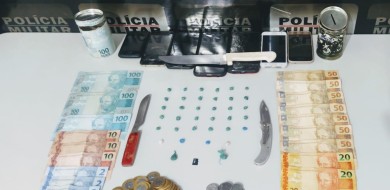 Rapaz com suspeita de Covid-19 é preso vendendo drogas em Santa Vitória