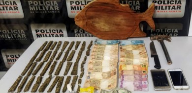 Trio é preso e 49 porções de maconha apreendidas em Santa Vitória