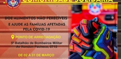 Corpo de Bombeiros em Uberlândia realiza campanha de doação de alimentos