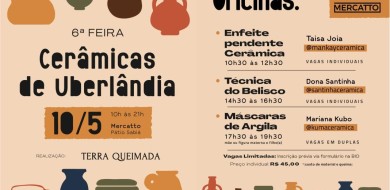 Pátio Sabiá recebe a 6ª Feira Cerâmicas de Uberlândia